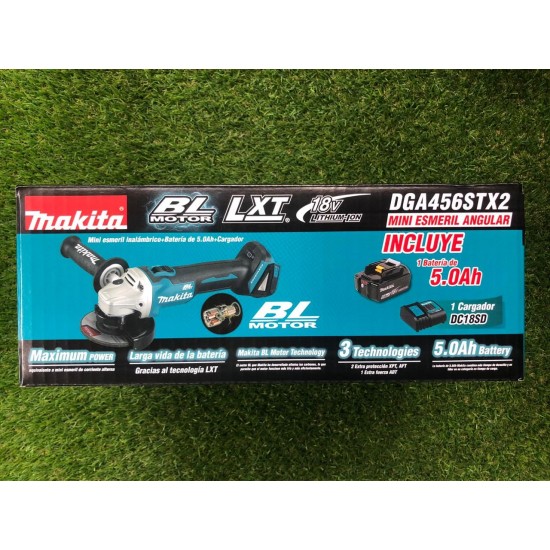 COMBO DGA456STX2 MAKITA DGA456 DC18SD BL1850B Materiales