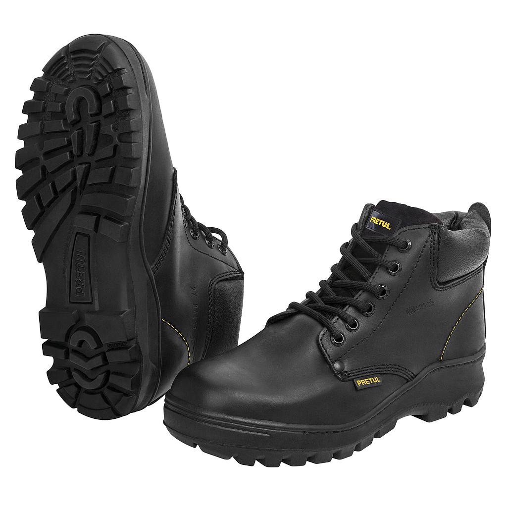 ZAPATOS CON CASCO #30 NEGRO AGUJETA BICOLOR PRETUL