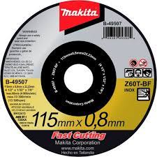 DISCO ABRASIVO CORTE DE METAL/INOX 4 1/2" X .8MM (CONCAVO)