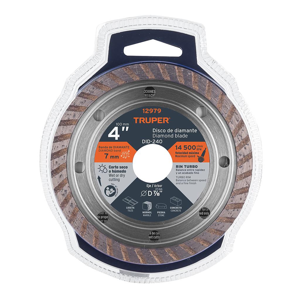 DISCO DE DIAMANTE RIN TURBO 4"