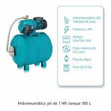 HIDRONEUMATICO JET 1 HP TANQUE 100L