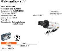 MINIESMERILADORA NEUMATICA 1/4"