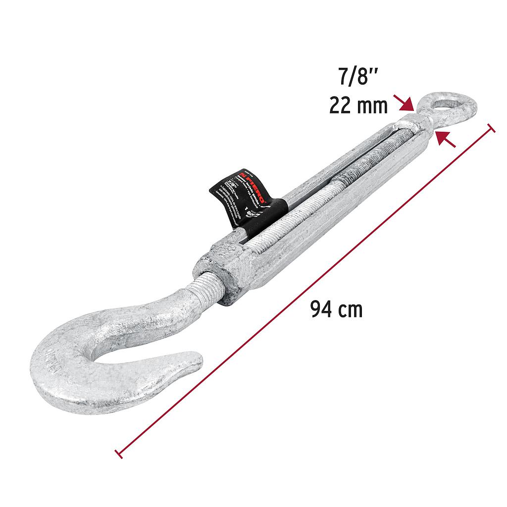 TENSOR FORJADO 7/8" GANCHO-ARGOLLA