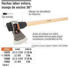 HACHA LABOR ENTERA 3 1/2 LB MANGO DE ENCINO 36"