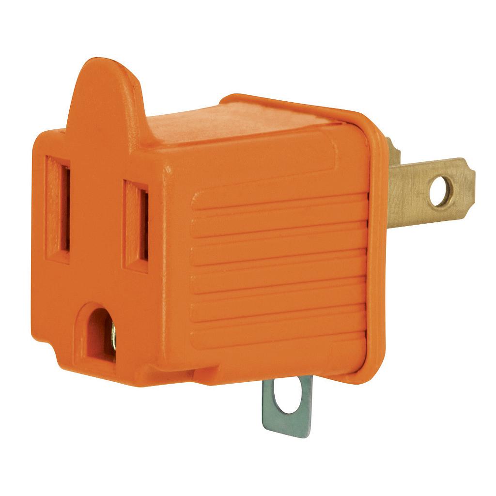 ADAPTADOR DE 3 A 2 NARANJA VOLTECK