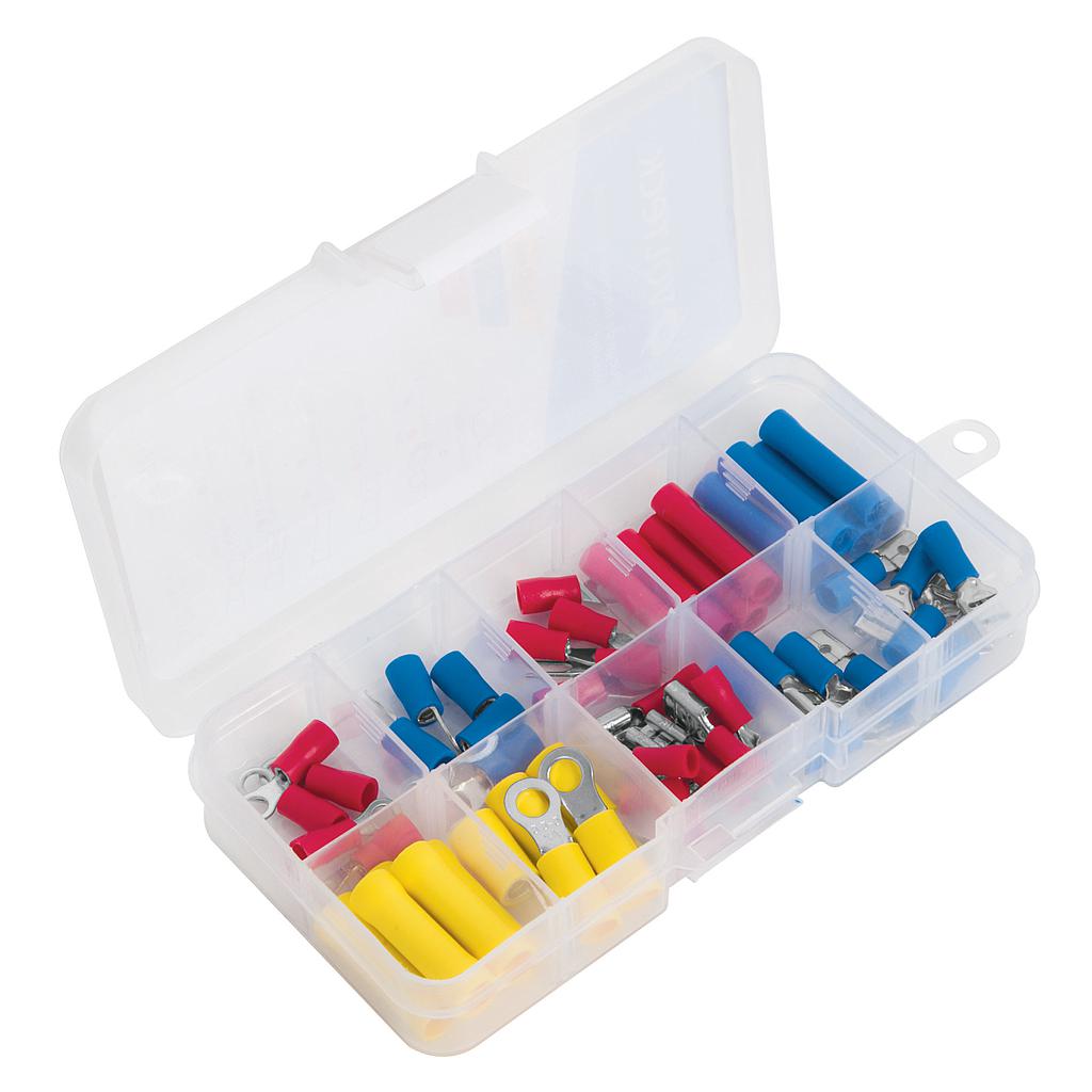 TERMINALES AISLADAS PARA CABLE (KIT 55 PIEZAS)