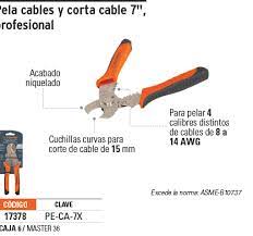 PINZA PELA CABLES Y CORTA CABLES 7" PROFESIONAL