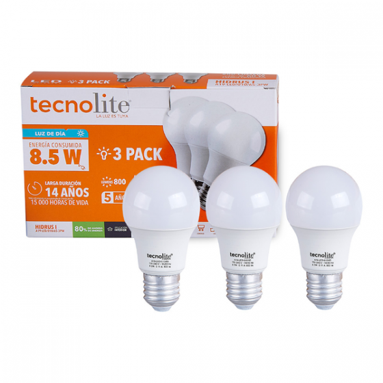 FOCO 8.5W LUZ DE DIA HIDRUS I (3 PZS)