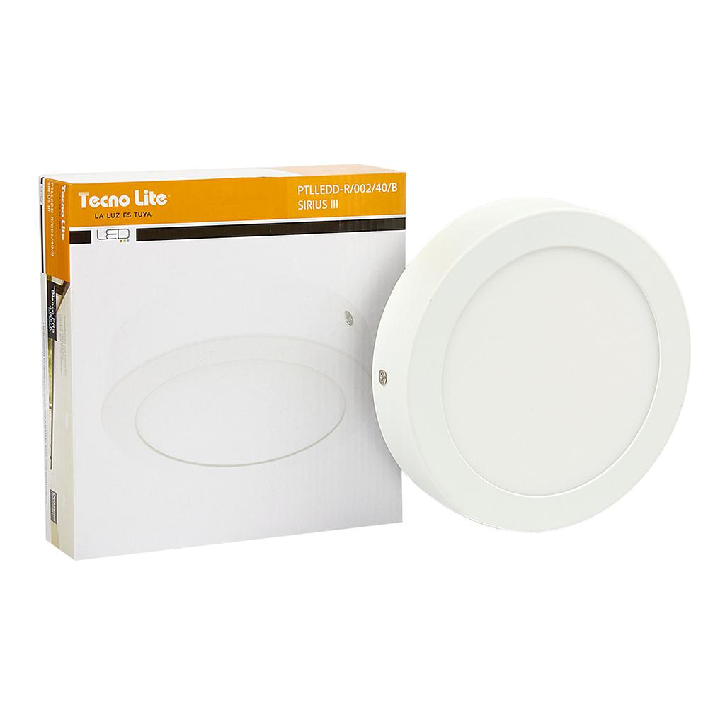 LAMPARA DE INTERIOR LED PARA SOBREPONER 12W LUZ BLANCA NEUTRA SIRIUS III