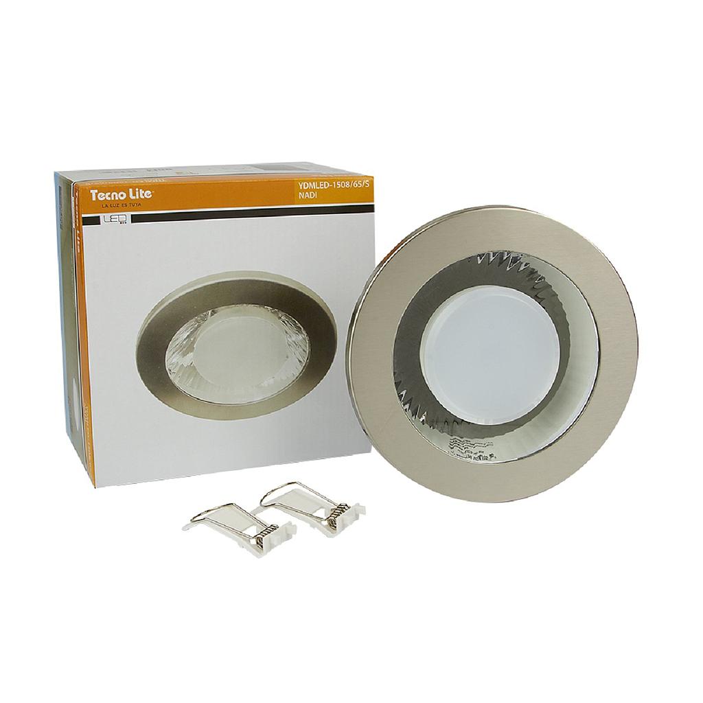 LAMPARA DE INTERIOR LED PARA EMPOTRAR 9W LUZ DE DIA NADI SATINADO