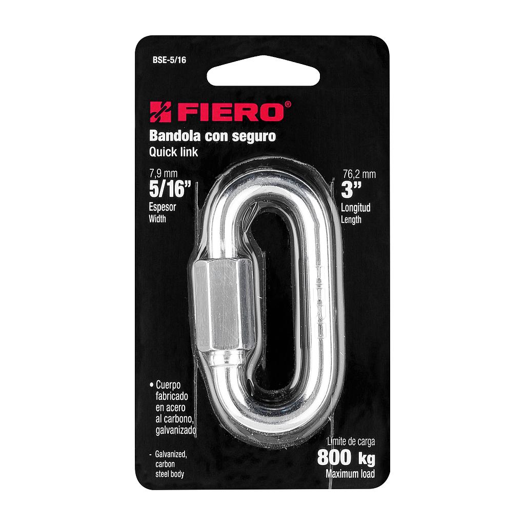 BANDOLA DE ACERO CON SEGURO 5/16"