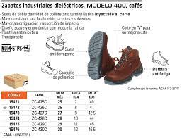 ZAPATO DIELECTRICO CON CASQUILLO #28 CAFE