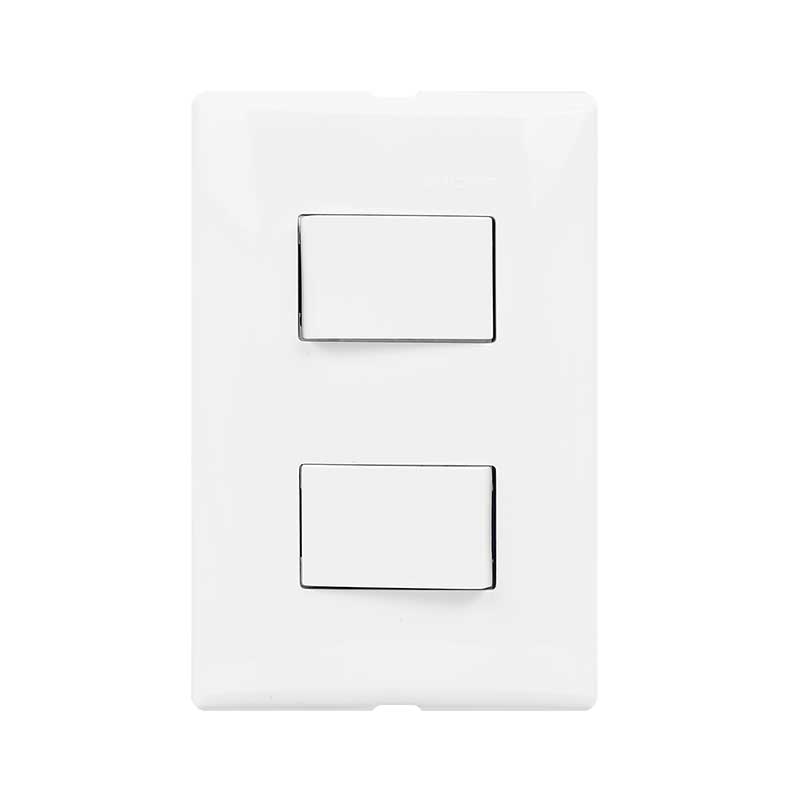 PLACA 2 INTERRUPTORES SENCILLOS FORZA