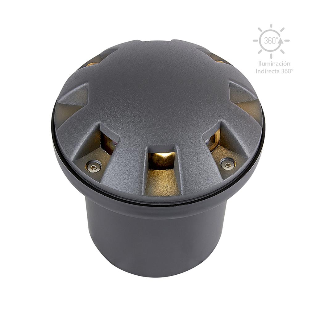 LAMPARA DE EXTERIOR PARA EMPOTRAR 8WLUZ SUAVE CALIDA ILUMINACION 360° CEDRELA