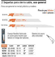 SEGUETA SIERRA SABLE 6" RECTA