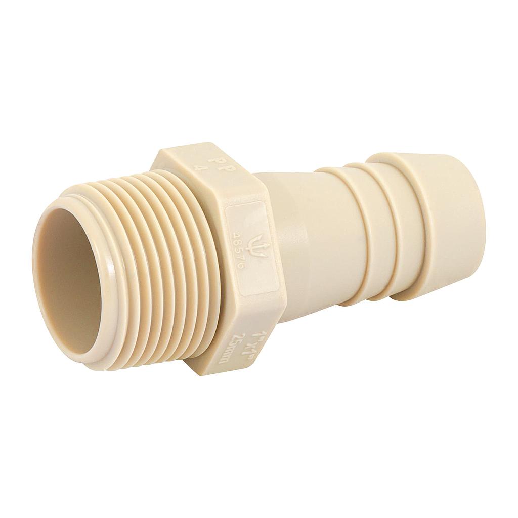 ADAPTADOR INSERCION R/EXT 1" X 1" DE POLIPROPILENO