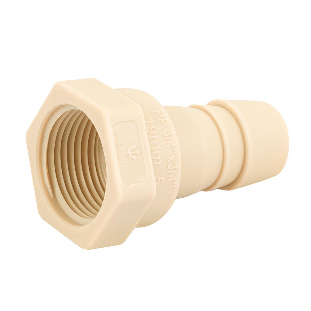 ADAPTADOR INSERCION R/INT 3/4" X 3/4" DE POLIPROPILENO
