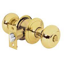 CERRADURA POMO LATON BRILLANTE OVAL RECAMARA