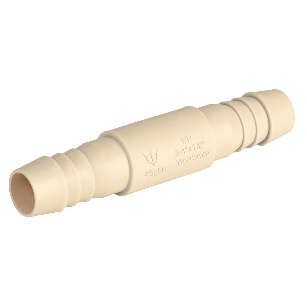 COPLE INSERCION REDUCCION 3/4" X 1/2" DE POLIPROPILENO