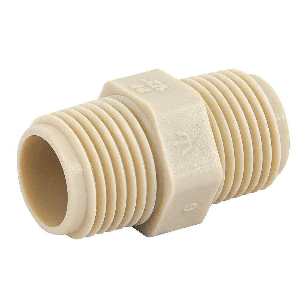 NIPLE CORRIDO 1/2" DE POLIPROPILENO