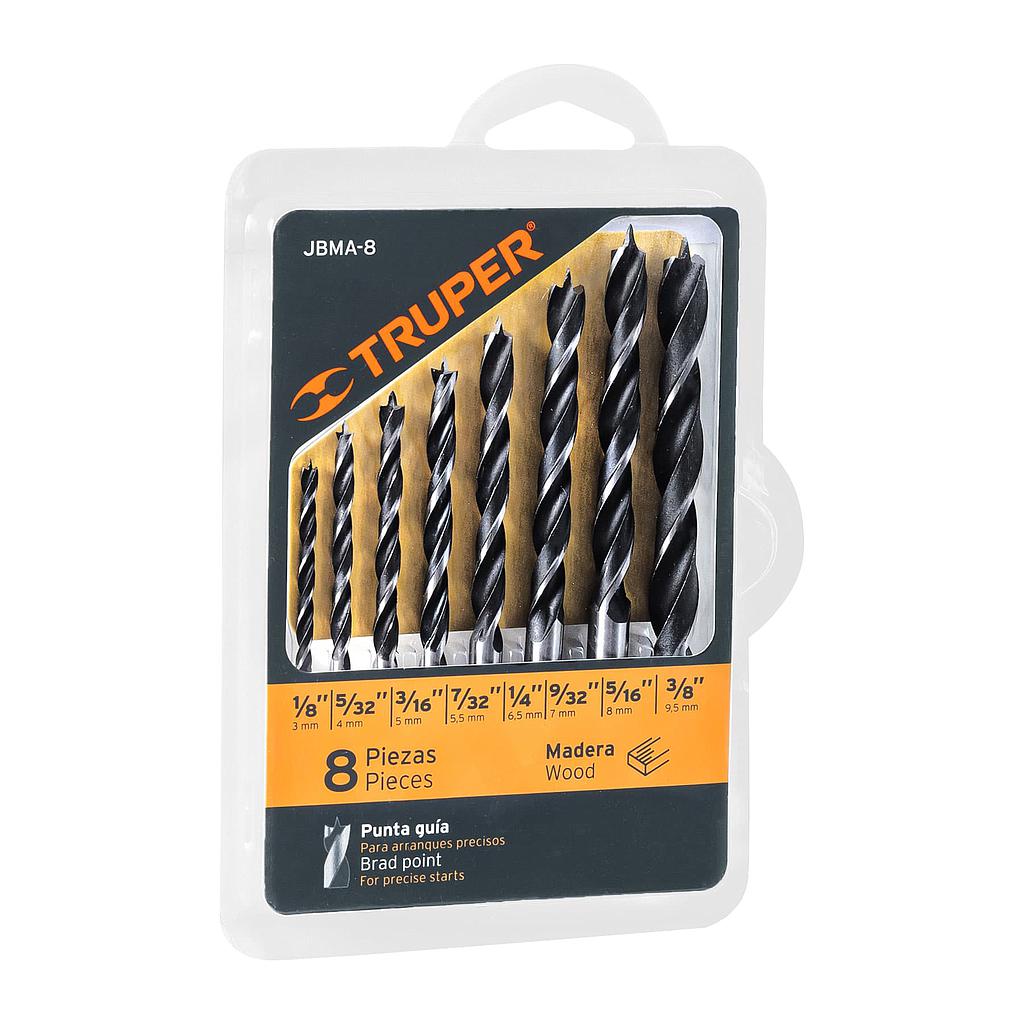 JUEGO DE BROCAS PARA MADERA 8 PZAS