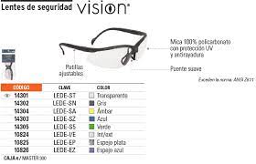 LENTES DE SEGURIDAD MICA GRIS VISION