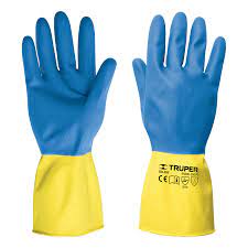 GUANTES DE LATEX REFORZADOS PARA LIMPIEZA MEDIANOS