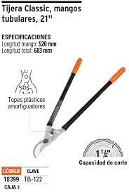 TIJERA PARA RAMAS 21" MANGOS TUBULARES