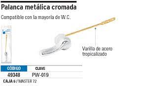 PALANCA CROMADA PARA WC