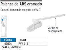 PALANCA DE PLASTICO PARA WC
