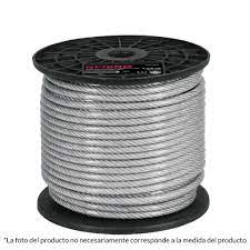 CABLE RIGIDO DE ACERO 3/16" 7X7 RECUBIERTO PVC