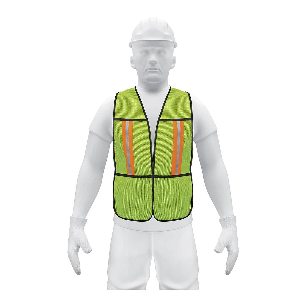 CHALECO DE SEGURIDAD C/CINTAS REFLEJANTES VERDE