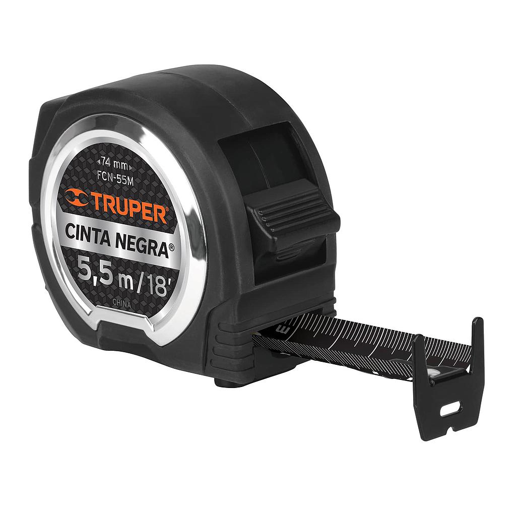 FLEXOMETRO CONTRA IMPACTOS CINTA NEGRA X-ANCHA 27 MM 5.5 M