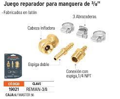 JUEGO DE 6 PIEZAS PARA REPARAR MANGUERAS DE 3/8"