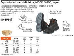 ZAPATO DIELECTRICO CON CASQUILLO #28 NEGRO