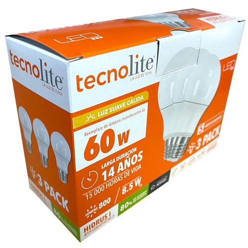 FOCO 8.5W LUZ SUAVE CALIDA HIDRUS I (3 PZS)