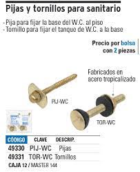 TORNILLOS 5/16" X 70MM PARA TANQUE DE WC