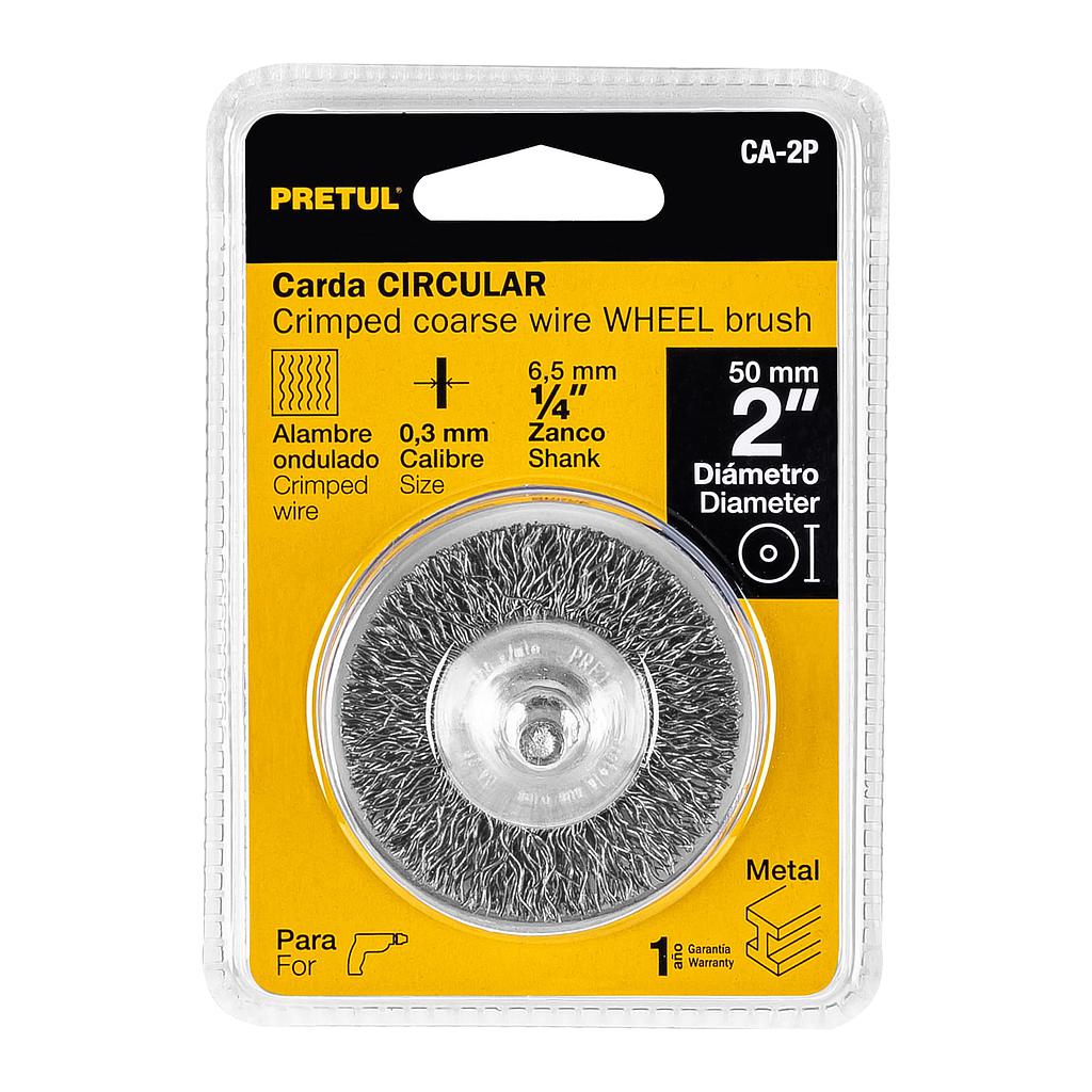 CARDA CIRCULAR 2" ALAMBRE GRUESO PARA TALADRO PRETUL