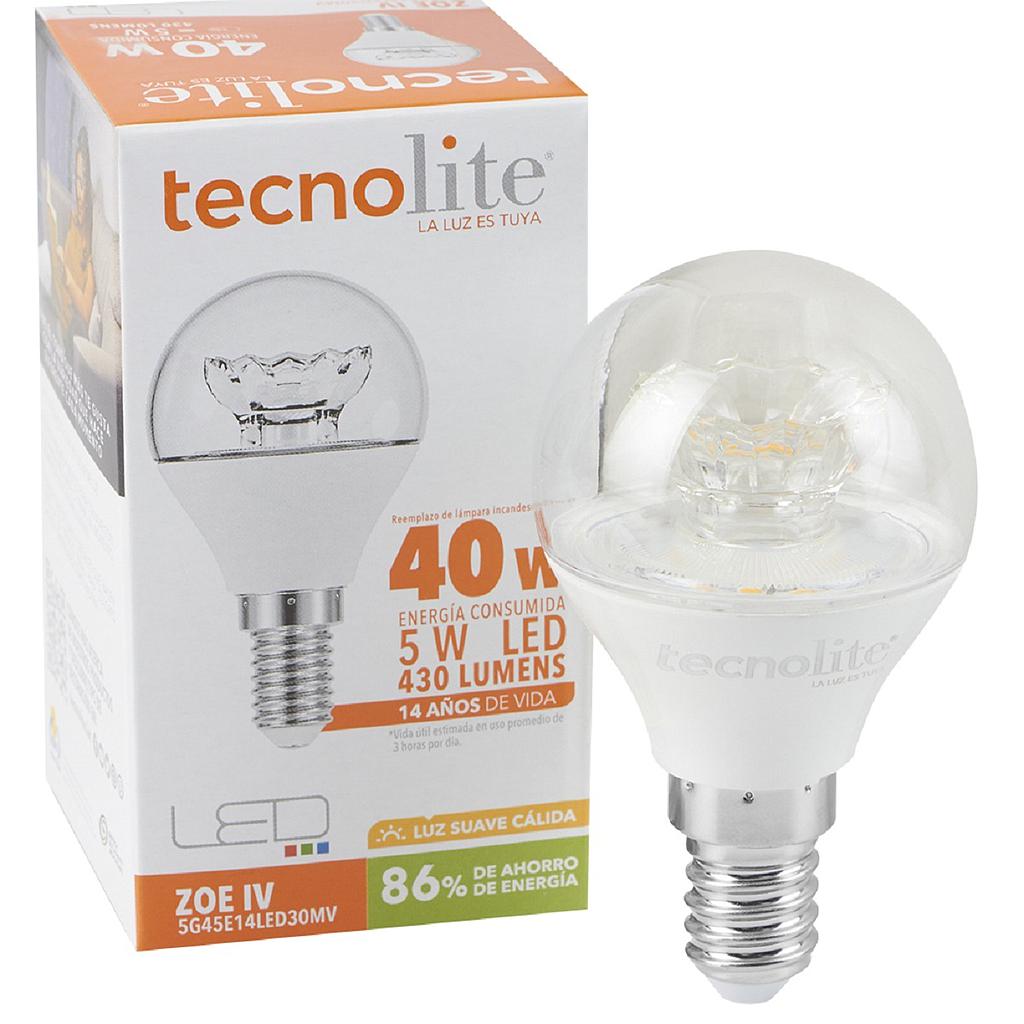 FOCO LED 5W TIPO GLOBO LUZ SUAVE CALIDA