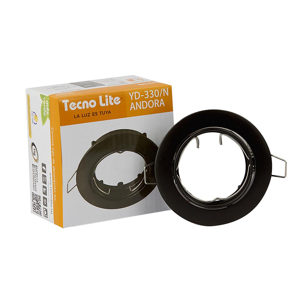 LAMPARA DOWNLIGHT EMPOTRABLE SIN FOCO ANDORA NEGRA