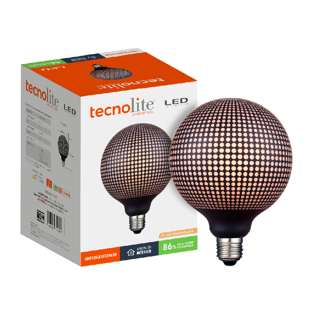 FOCO GLOBO DISCO LED 4.5W LUZ SUAVE CALIDA ATENUABLE