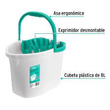CUBETA PLASTICA CON EXPRIMIDOR