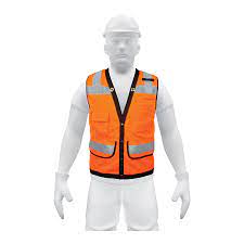 CHALECO REFORZADO CINTA 2" MAXIMA VISIBILIDAD OCN BROCHE Y 7 BOLSAS TALLA M