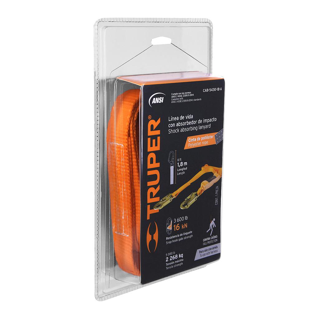LINEA DE VIDA C/ABSORBEDOR DE IMPACTO 1.8M