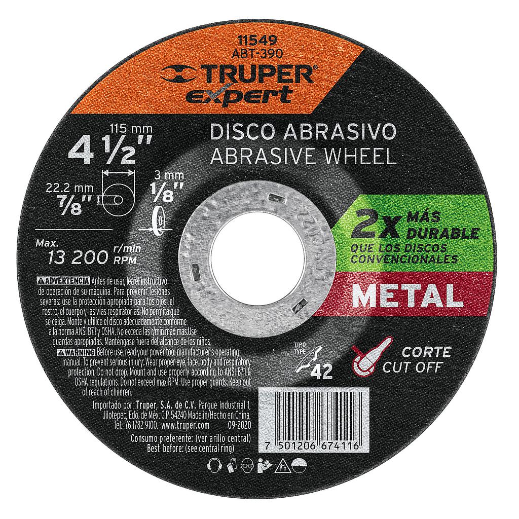 DISCO CORTE METAL AR 4 1/2"-7/8"
