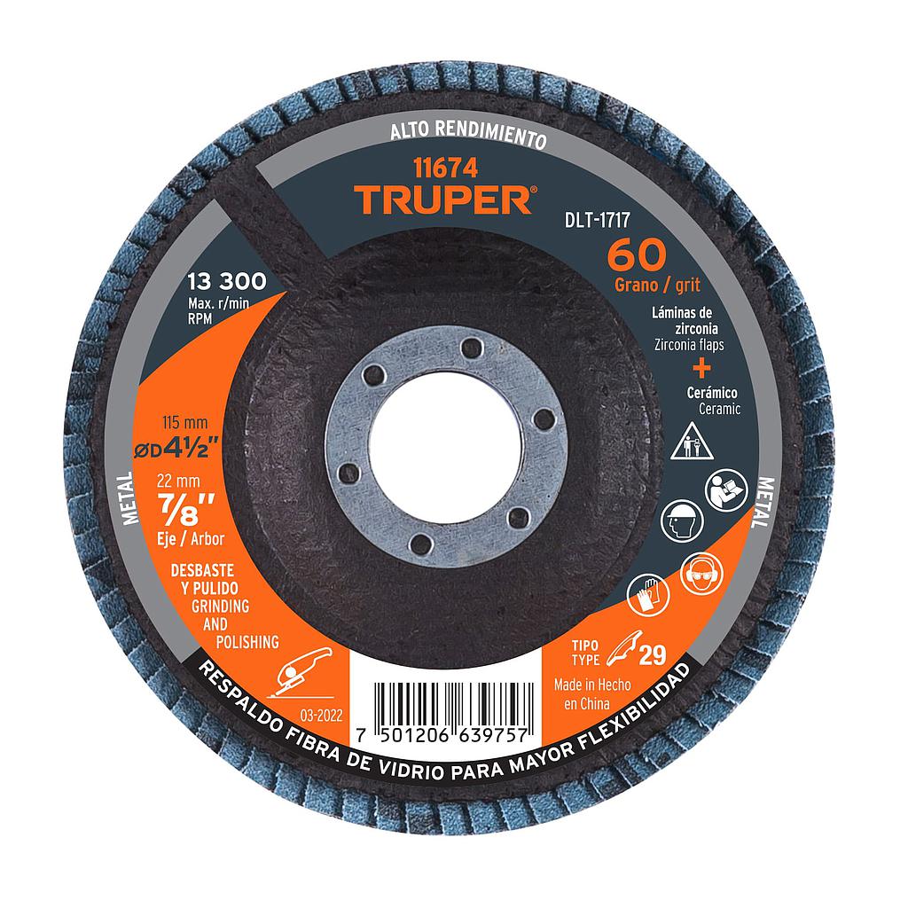 DISCO LAMINADO A.R. 4 1/2" - 7/8" - 60