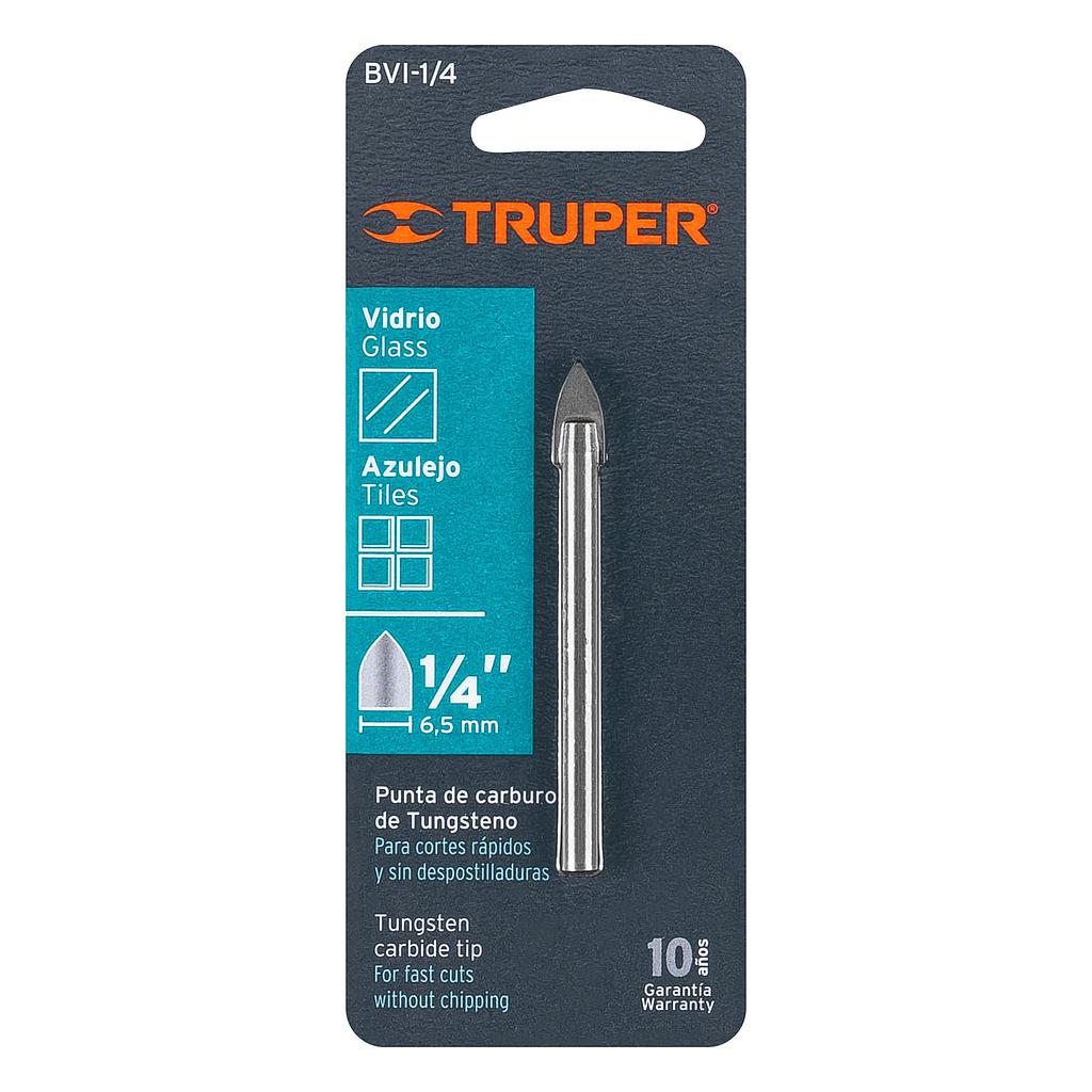 BROCA PARA VIDRIO Y AZULEJO 1/4"