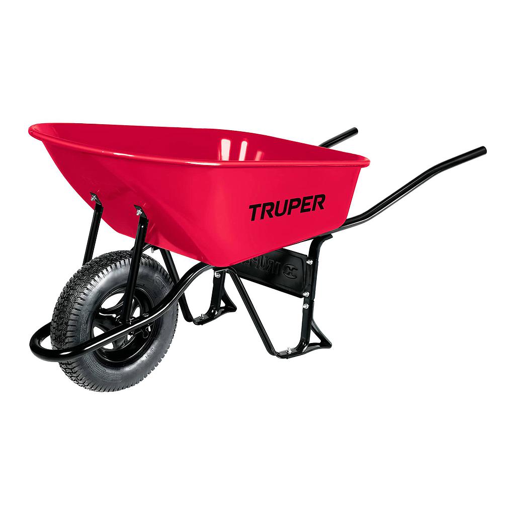 CARRETILLA 100 LITROS ROJA LLANTA NEUMATICA REFORZADA