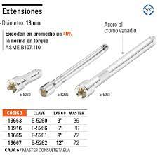 EXTENSION DE 3" P/MATRACA P/ DADOS CUADRO 3/8"