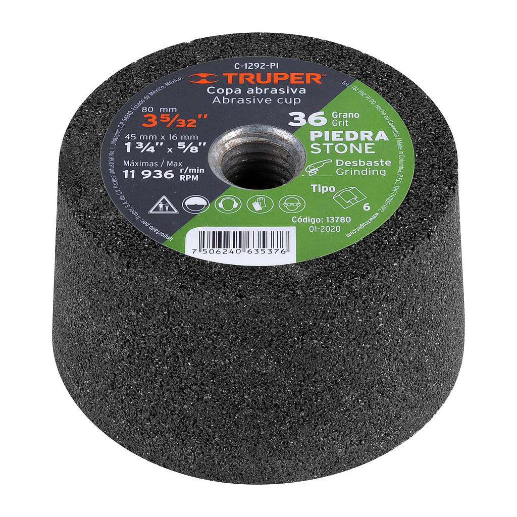 COPA DESBASTE 3-5/32" GRANO 36 PARA PIEDRA
